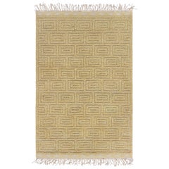 Doris Leslie Blau Vintage Yellow Swedish Half Pile di Elsa Gullberg