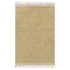 Doris Leslie Blau Vintage Yellow Swedish Half Pile by Elsa Gullberg