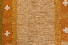 Doris Leslie Blau Warm Nordic Charm : Tapis suédois vintage à armure plate d'Ingegerd
