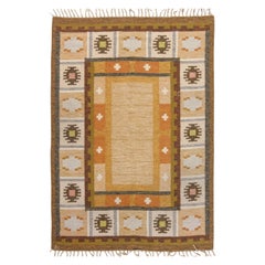 Doris Leslie Blau Warm Nordic Charm: Vintage Swedish Flat-Weave Rug by Ingegerd