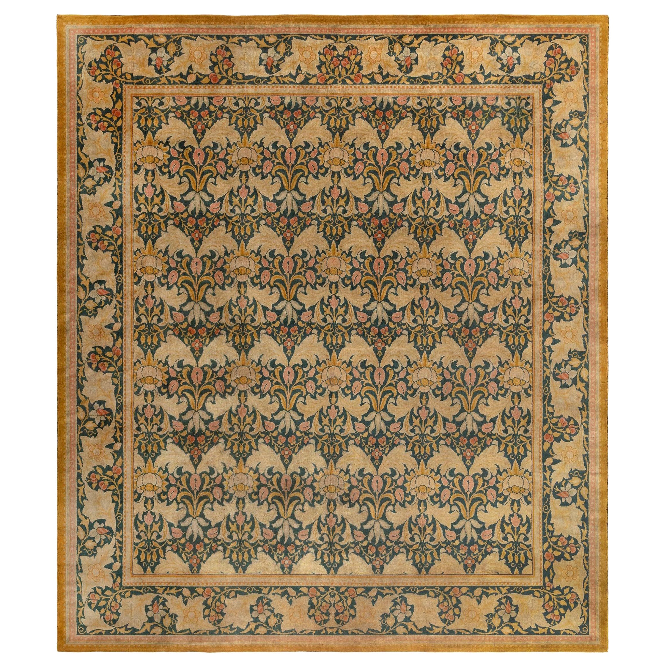 Doris Leslie Blau William Morris Maschinengefertigter englischer Teppich, um 1920 im Angebot