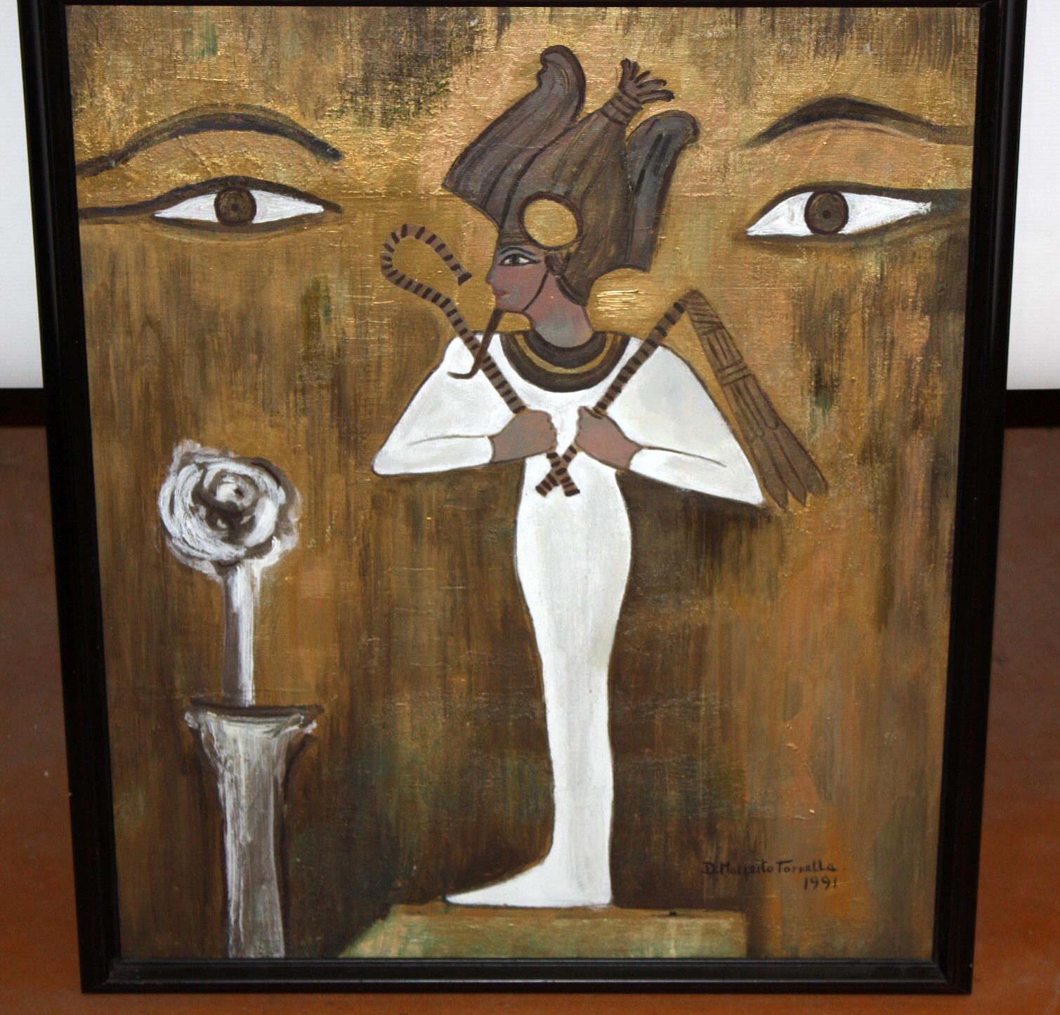 Enigma egipcio - Óleo sobre tela - Año 1991 - Painting de Doris Malfeito Torrella