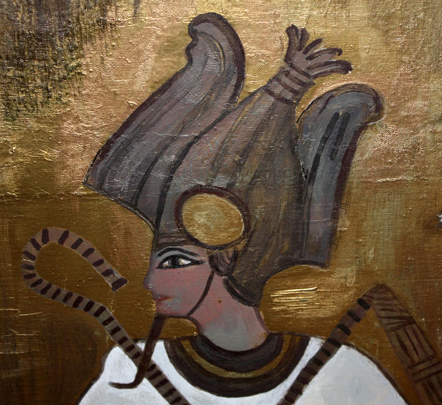 Enigma egipcio - Óleo sobre tela - Año 1991 - Moderne Painting par Doris Malfeito Torrella