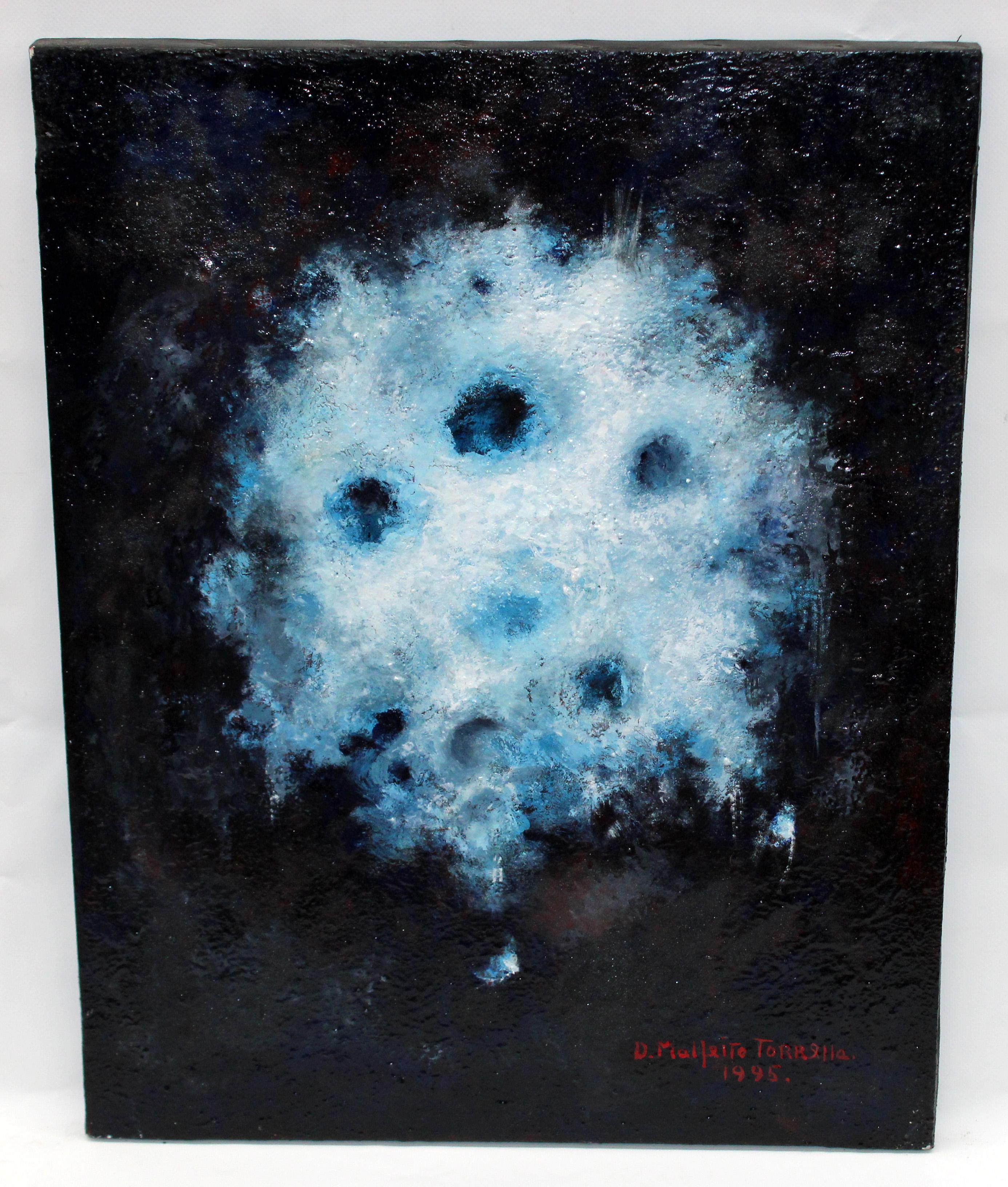 Galaxia en movimiento - Óleo sobre tela – Painting von Doris Malfeito Torrella