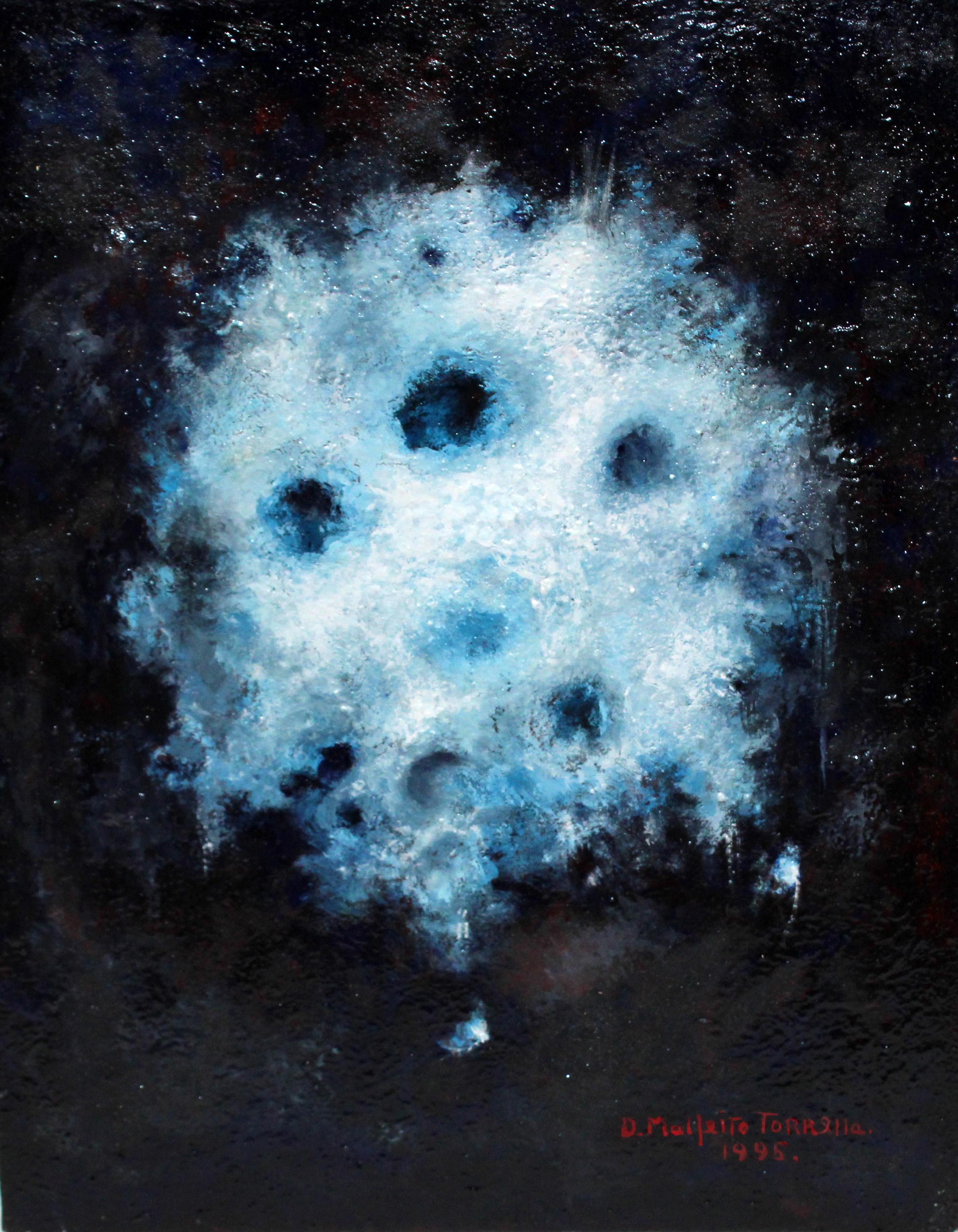Doris Malfeito Torrella Abstract Painting – Galaxia en movimiento - Óleo sobre tela