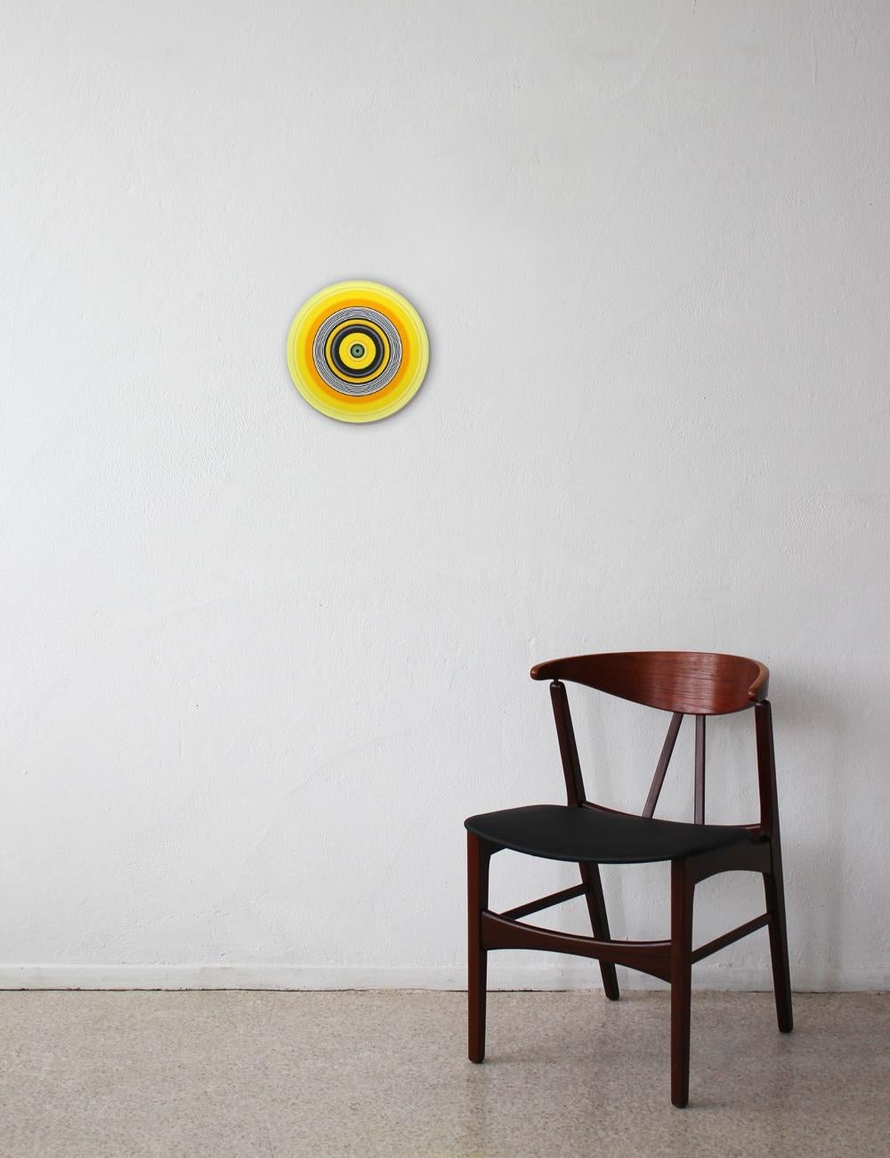 Budgie edition No. 30 di Doris Marten - Olio su vinile, musica, giallo, vivido, linee in vendita 3
