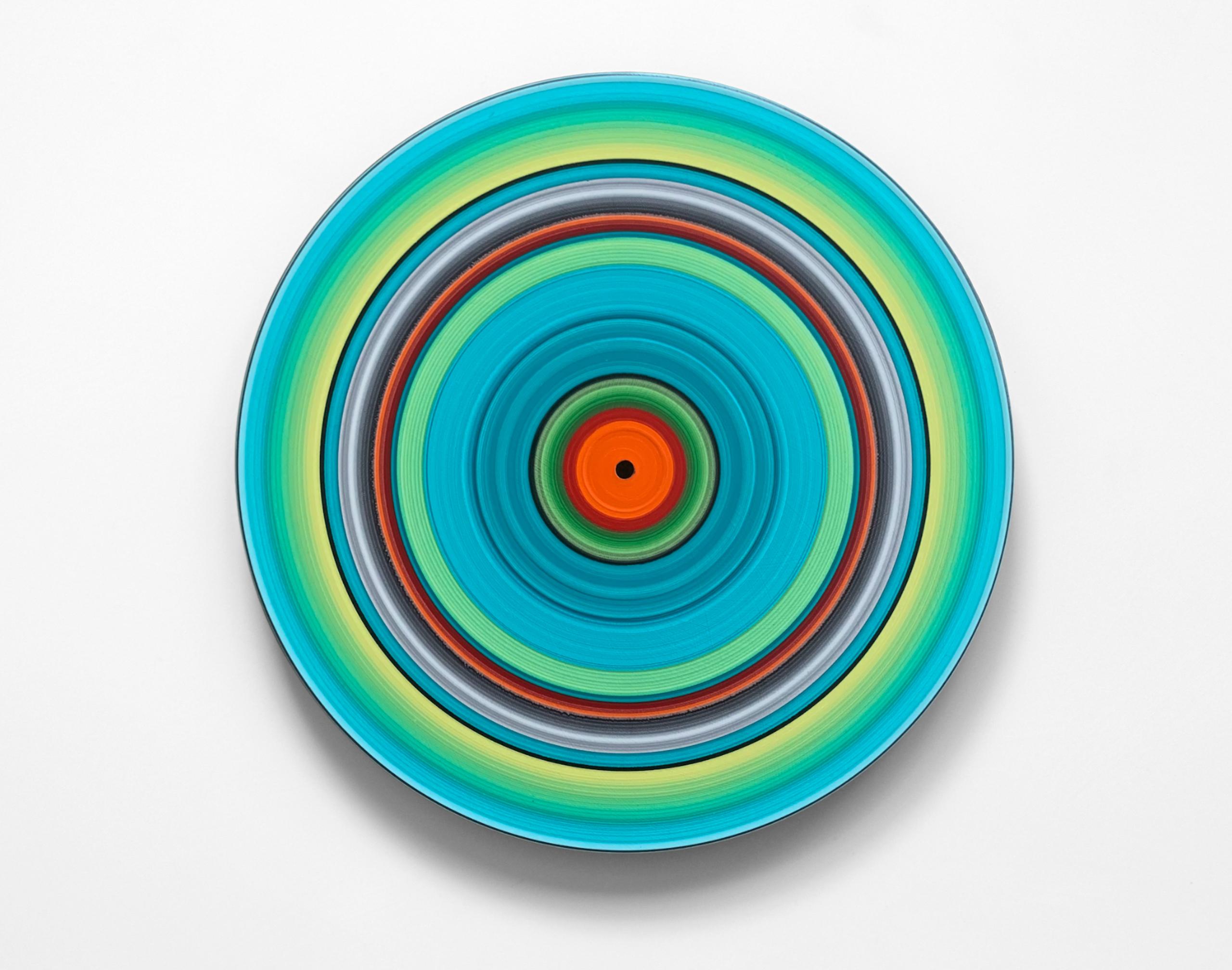 FPE Edition No. 12 di Doris Marten - Olio su vinile, musica, blu, rosso, vivido, linea in vendita 2