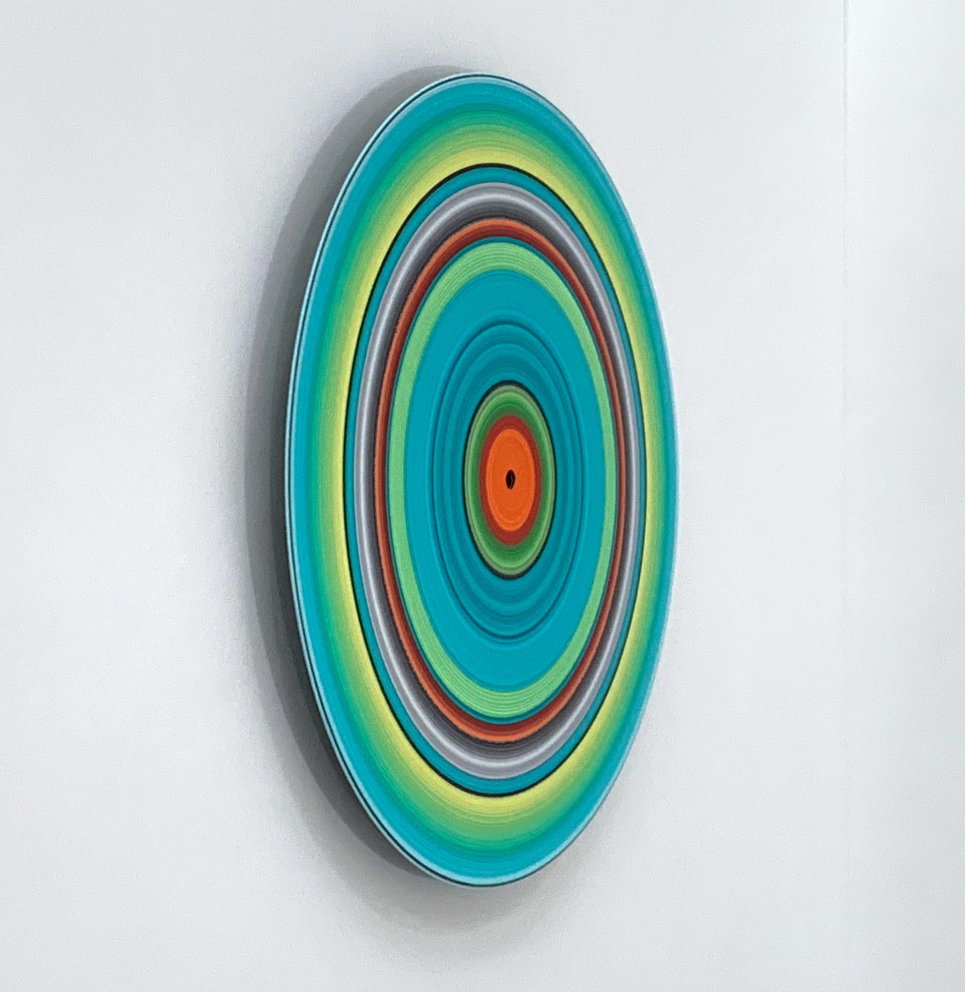 FPE Edition No. 12 di Doris Marten - Olio su vinile, musica, blu, rosso, vivido, linea in vendita 3
