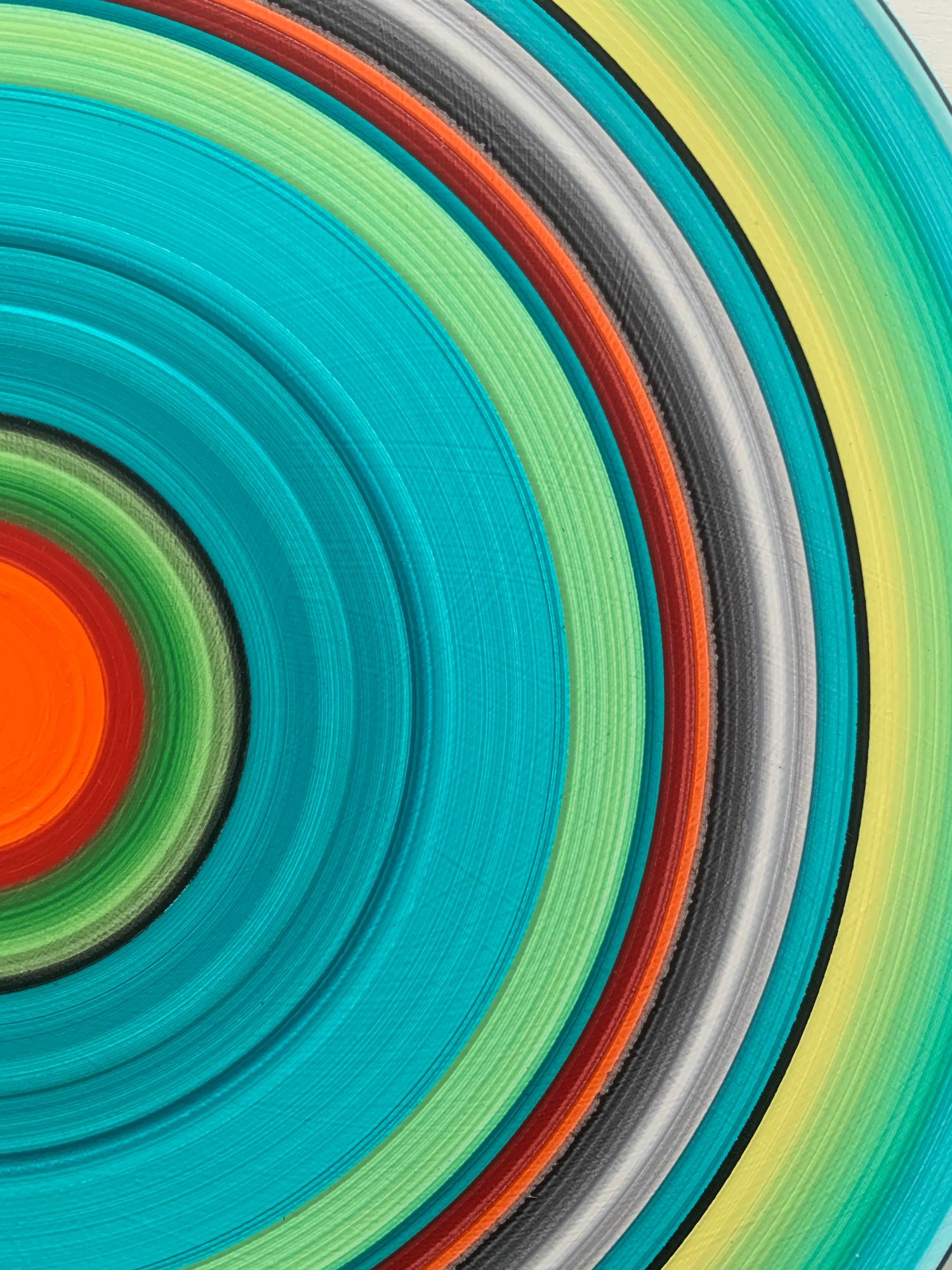 FPE Edition No. 12 di Doris Marten - Olio su vinile, musica, blu, rosso, vivido, linea in vendita 4