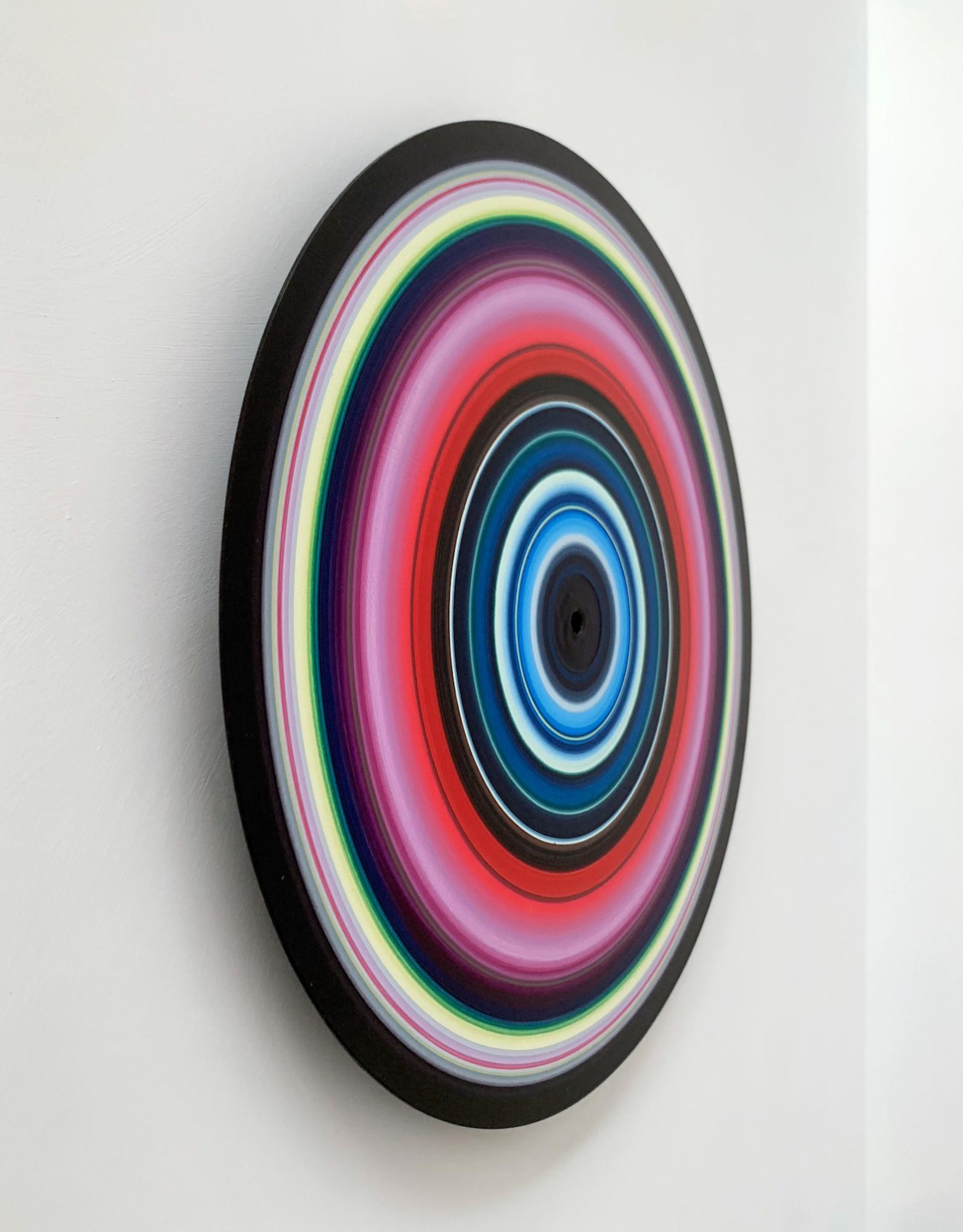 FPE Edition No. 5 (E) by Doris Marten - Oil on vinyl, music, pink, vivid, line For Sale 3