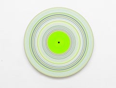 Green Edition No.15 (Sound & Vision series) - Abstract painting on vinyl