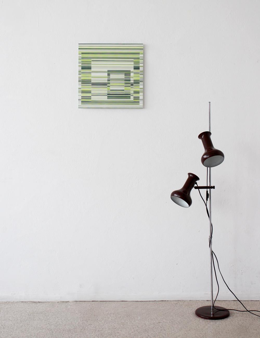 Layer No.16 von Doris Marten – Abstraktes Gemälde, minimalistisch, grün im Angebot 1