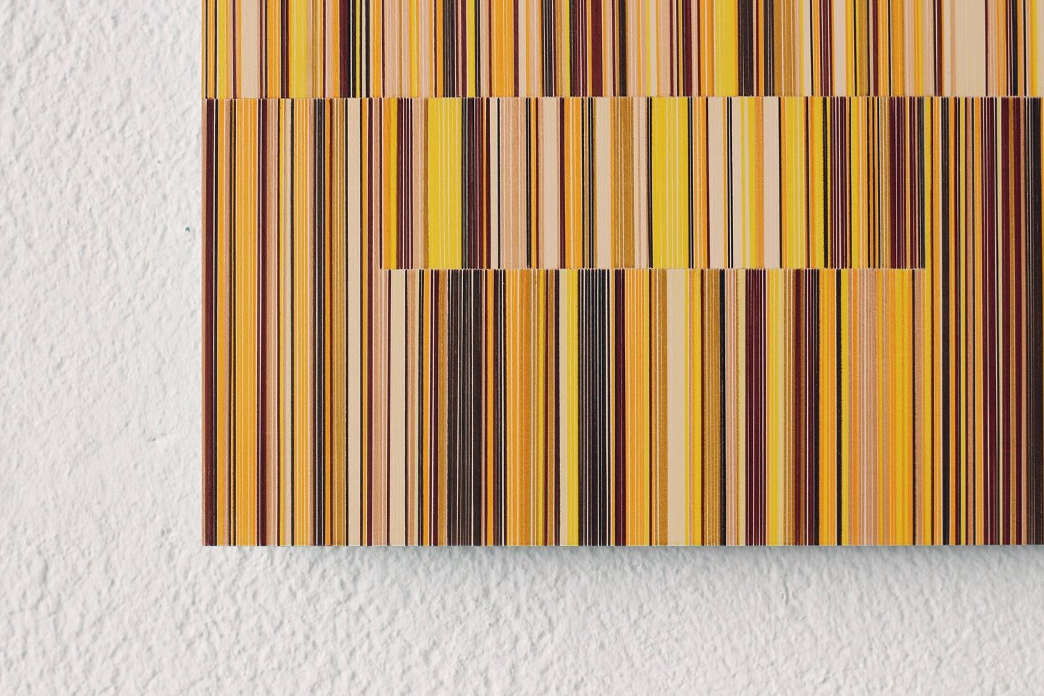 Layer No.23 by Doris Marten - Abstract painting, minimalist, yellow, geometric For Sale 2
