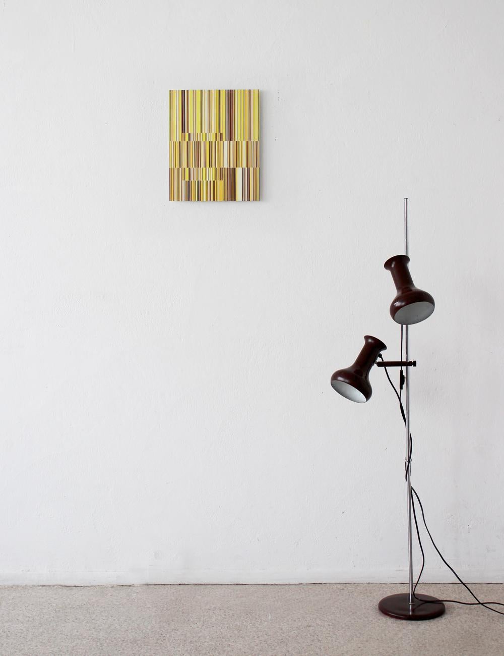 Layer No.23 by Doris Marten - Abstract painting, minimalist, yellow, geometric For Sale 3