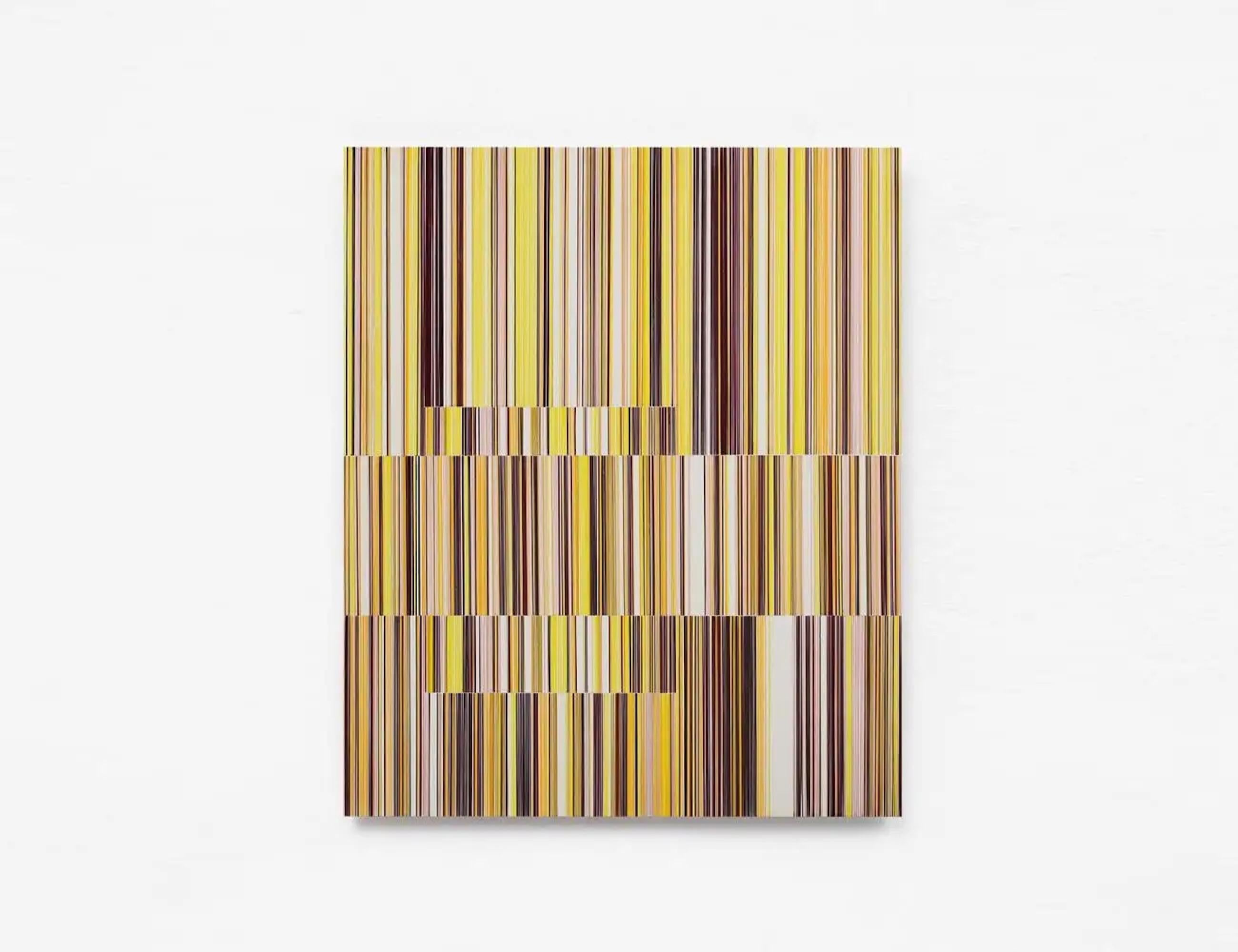 Layer n° 23 de Doris Marten - Peinture abstraite, minimaliste, jaune, géométrique