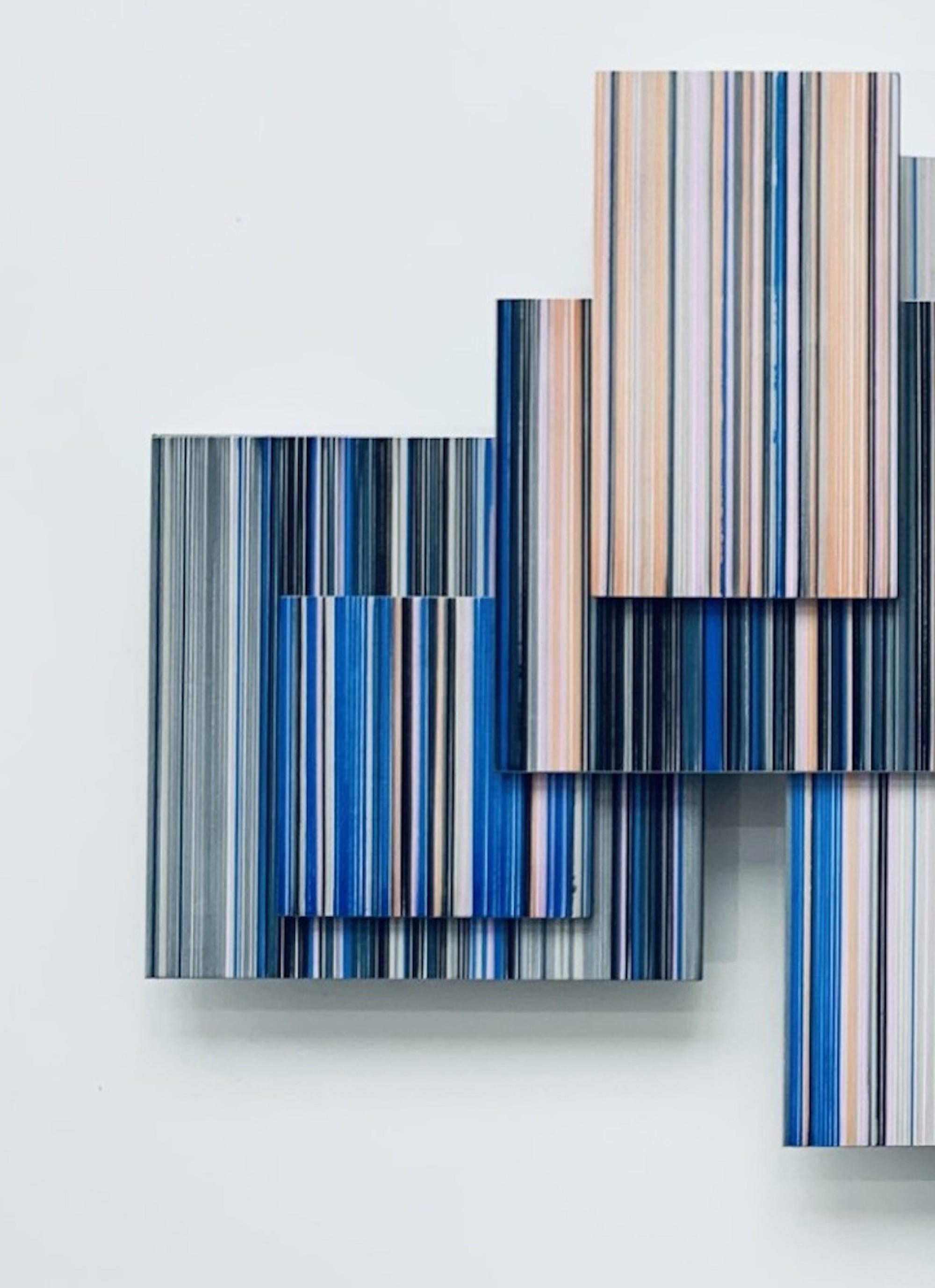 Objet Layers n° 14 de Doris Marten - peinture abstraite, minimaliste, lignes, encre en vente 2