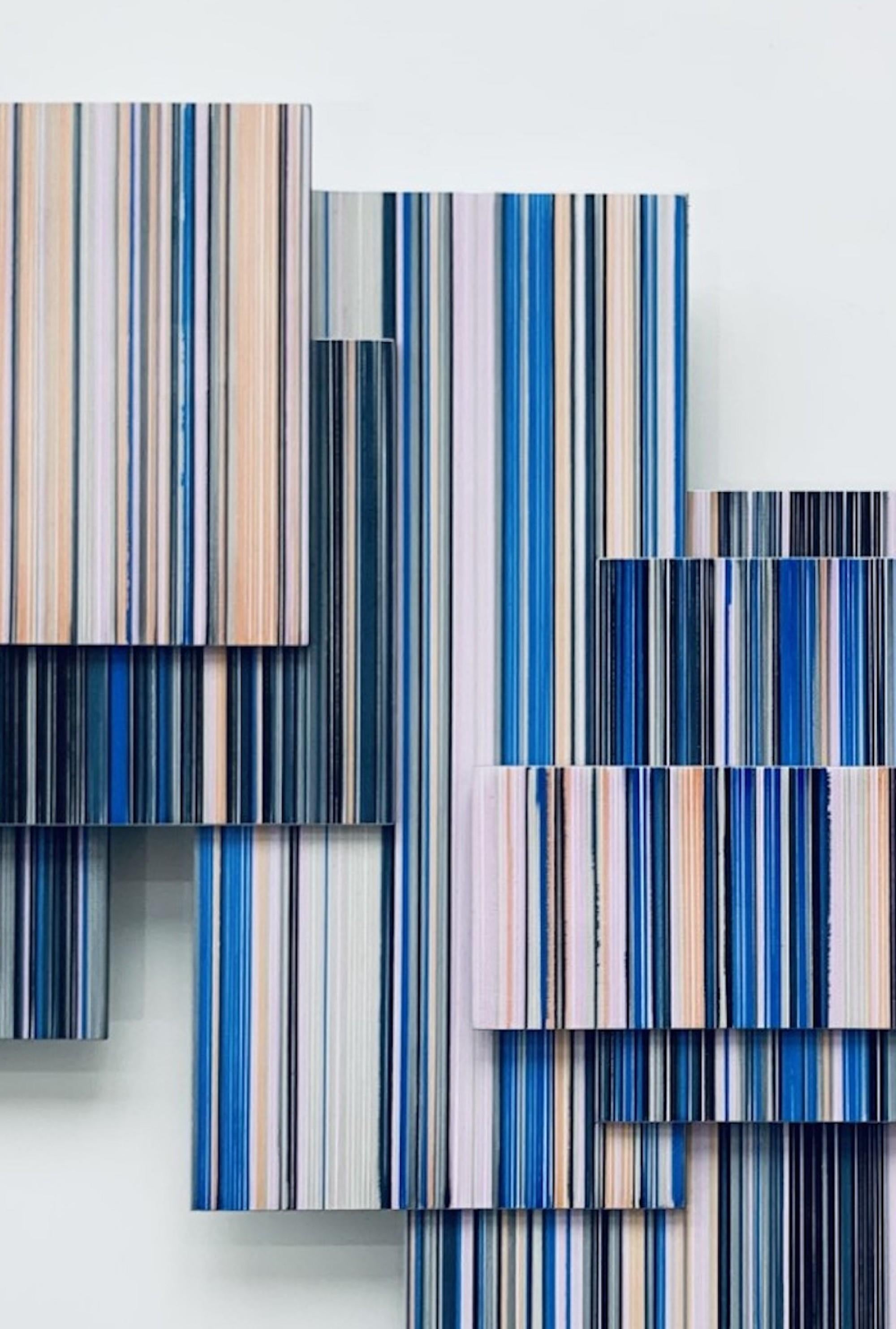 Objet Layers n° 14 de Doris Marten - peinture abstraite, minimaliste, lignes, encre en vente 3