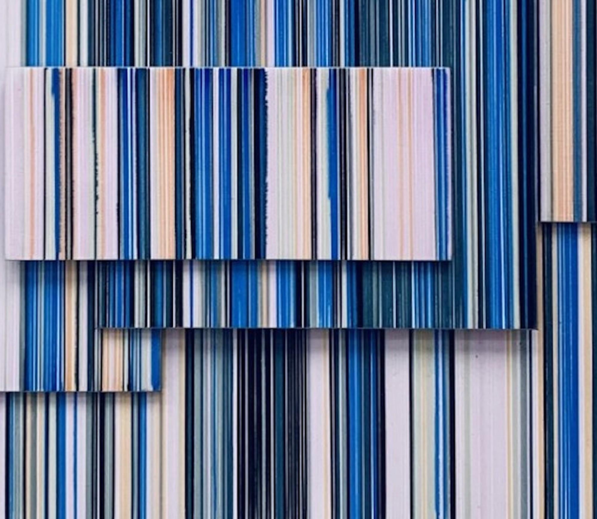 Objet Layers n° 14 de Doris Marten - peinture abstraite, minimaliste, lignes, encre en vente 4
