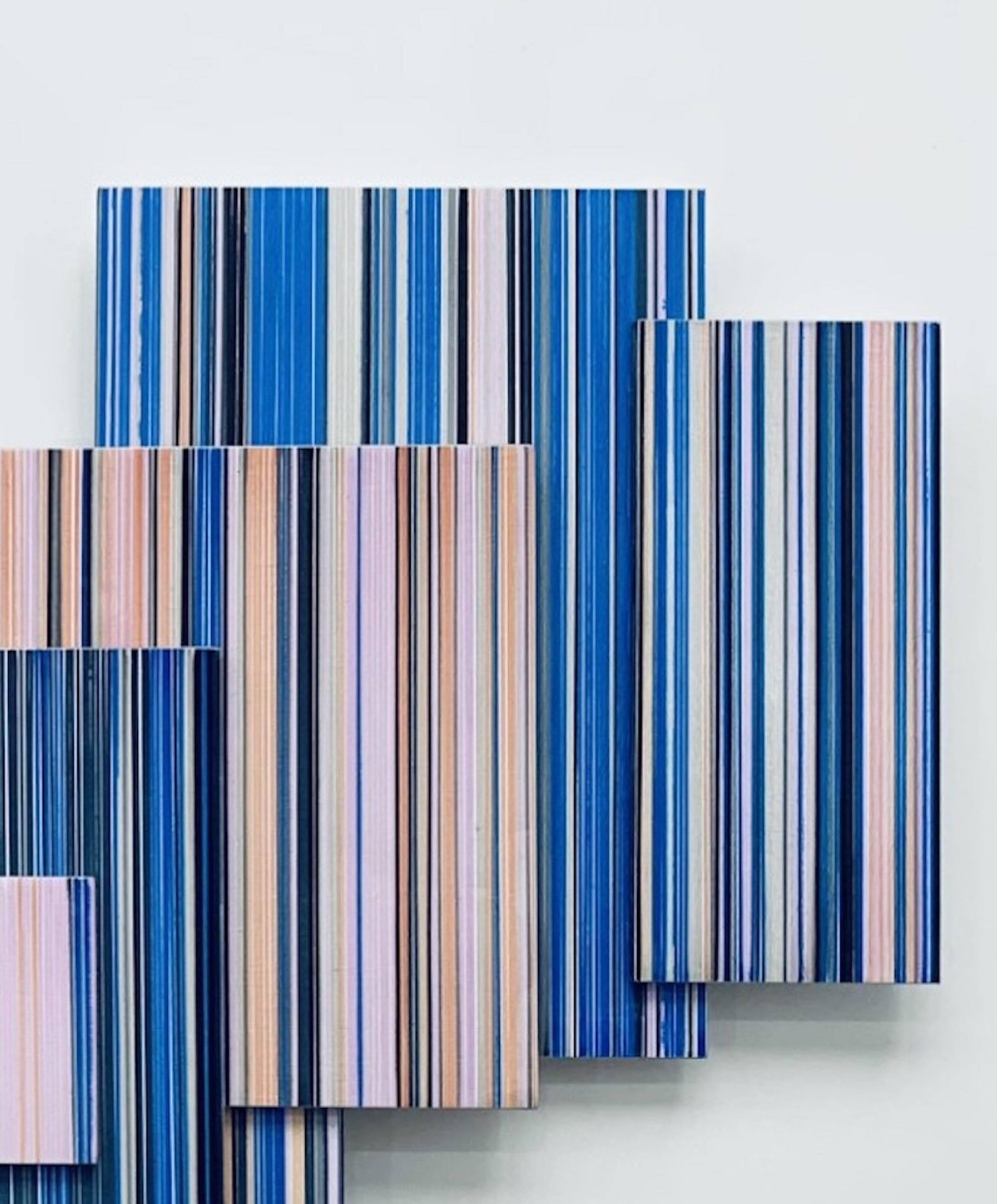 Objet Layers n° 14 de Doris Marten - peinture abstraite, minimaliste, lignes, encre en vente 5