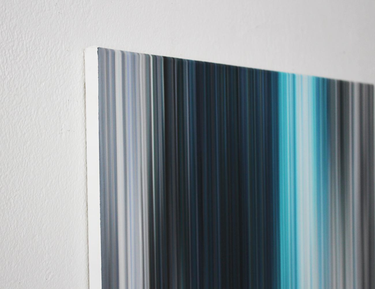 Light'n'Lines No.01 by Doris Marten - Contemporary abstract painting, blue lines For Sale 1