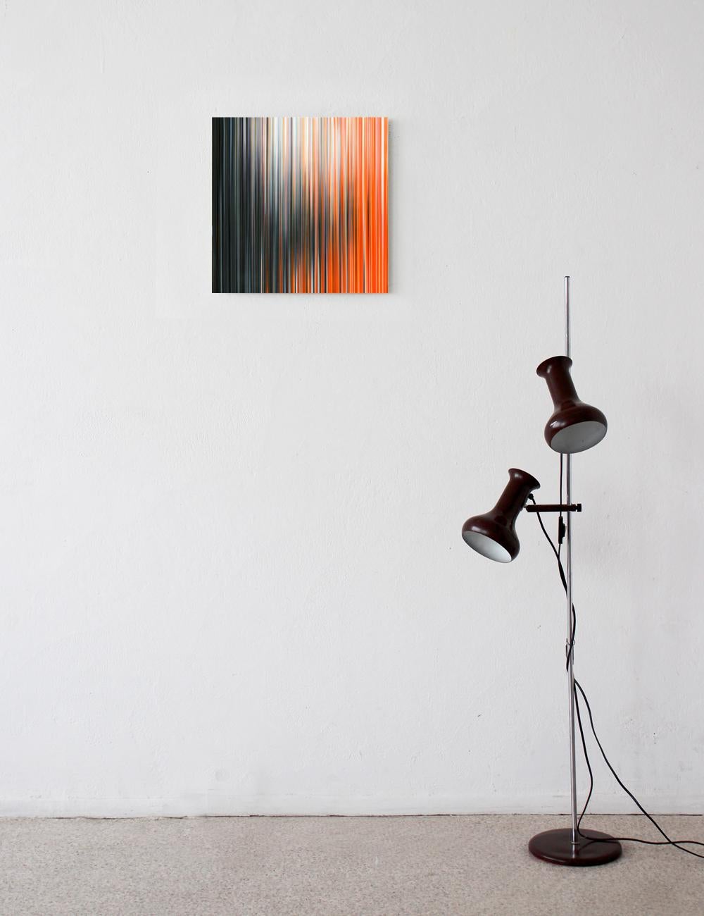 Light'n'Lines No.15 by Doris Marten - Abstract painting, Minimalist, Orange 2