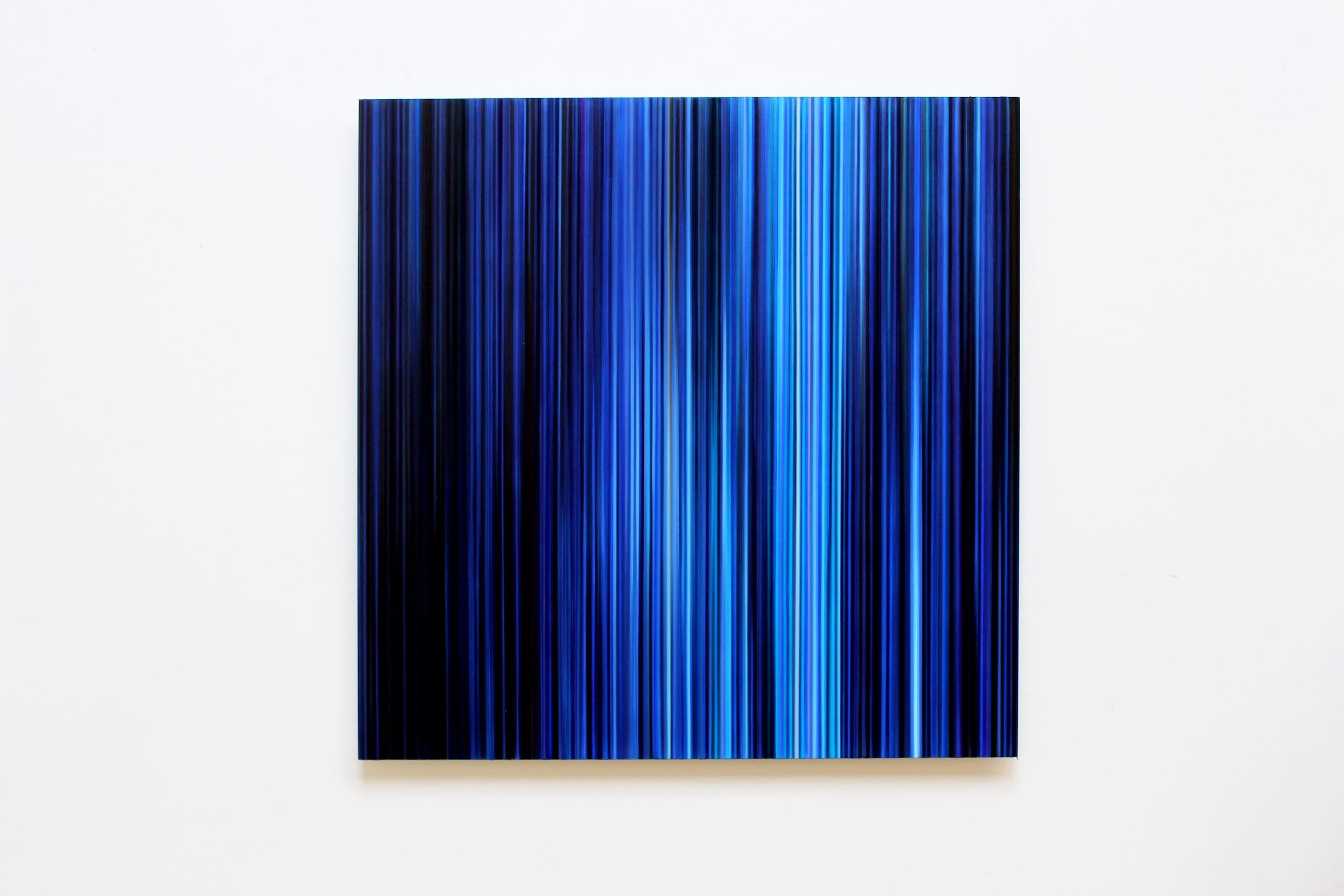 Light’n’Lines No.20 by Doris Marten - Abstract painting, lines, blue For Sale 3