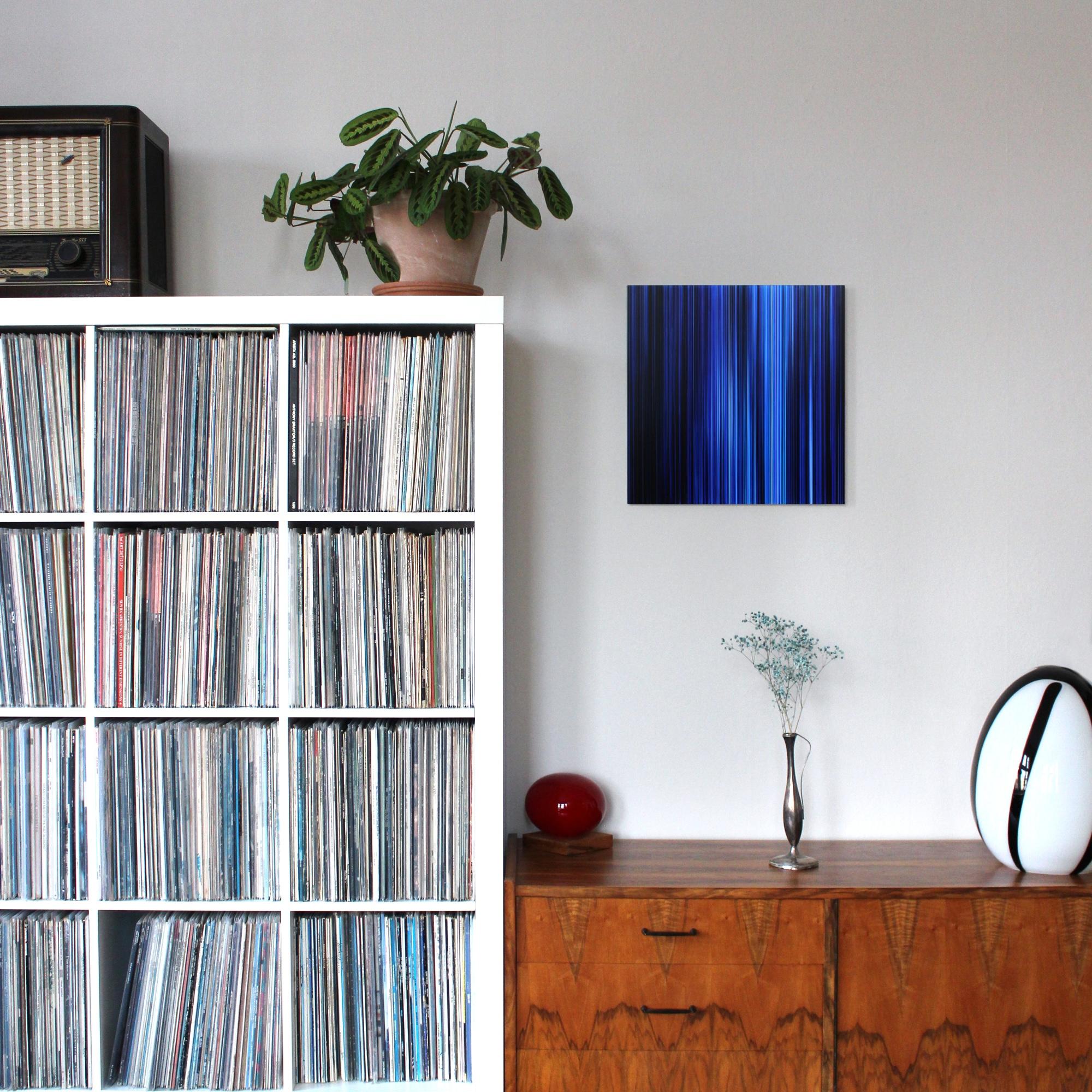 Light’n’Lines No.20 by Doris Marten - Abstract painting, lines, blue For Sale 4