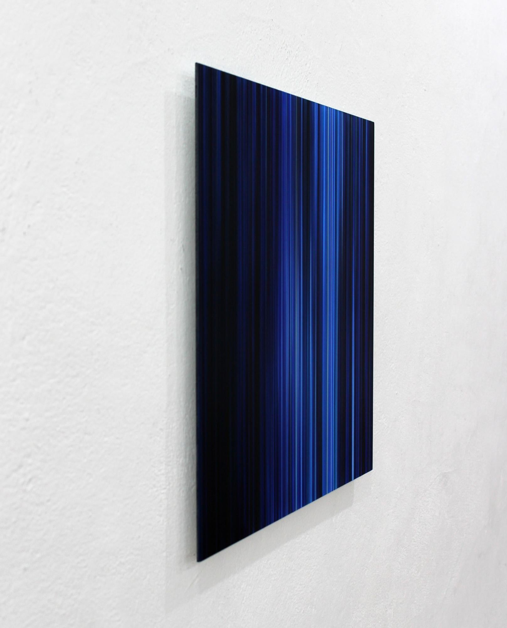 Light’n’Lines No.20 by Doris Marten - Abstract painting, lines, blue For Sale 5