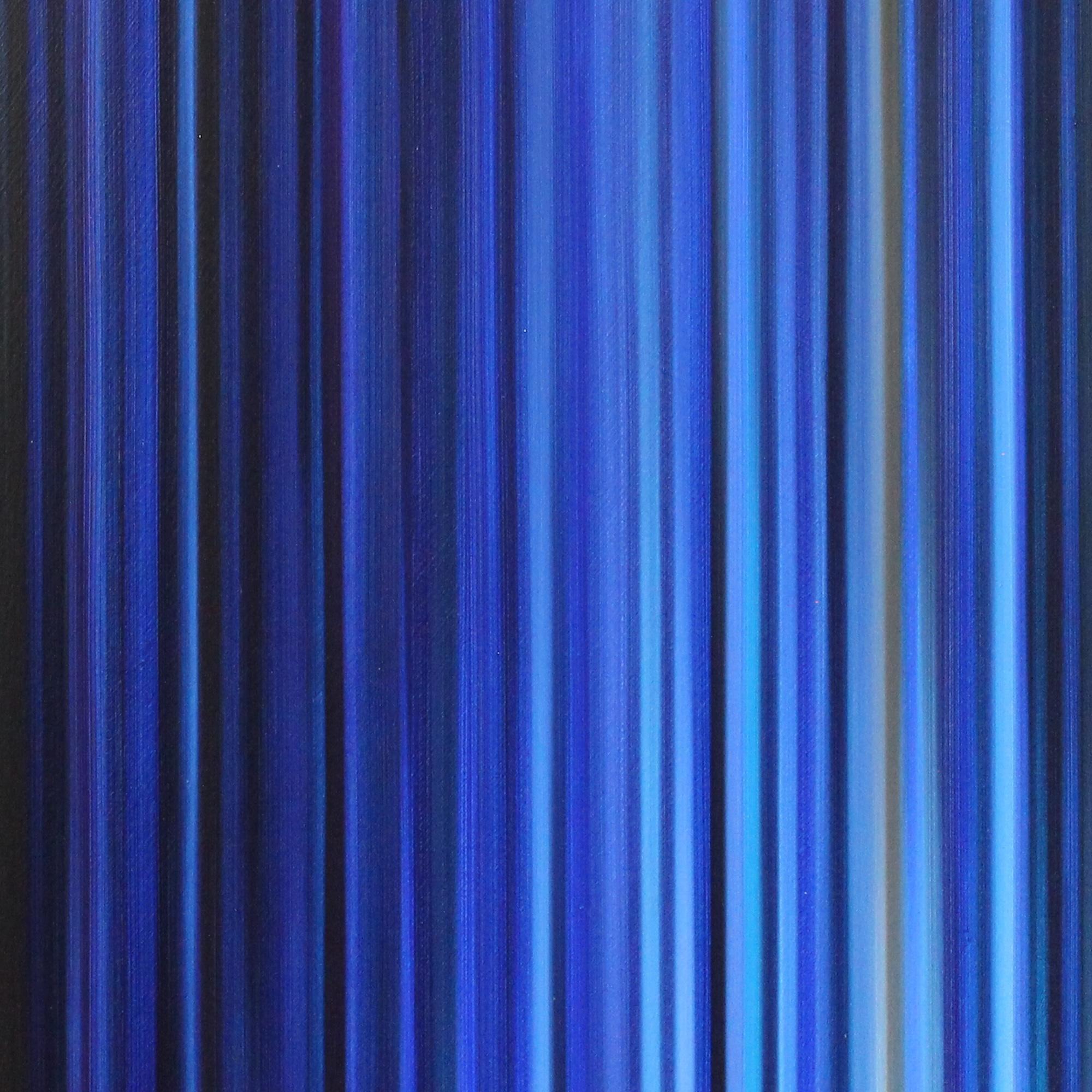 Light’n’Lines No.20 by Doris Marten - Abstract painting, lines, blue For Sale 6