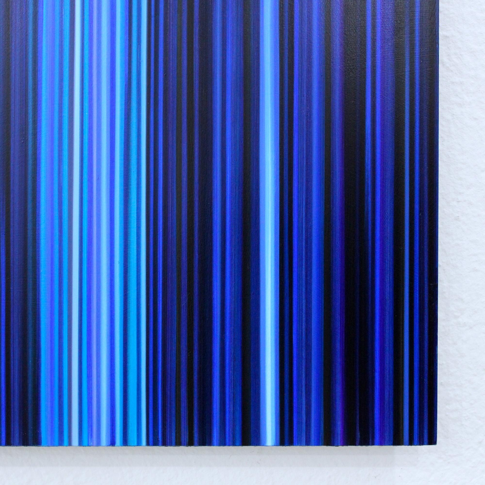 Light’n’Lines No.20 by Doris Marten - Abstract painting, lines, blue For Sale 7