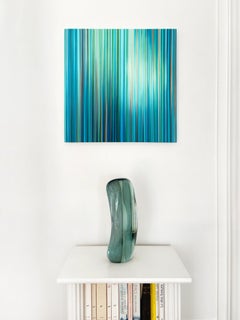 Light’n’Lines No.26 by D. Marten - Minimalist Abstract Painting, Blue