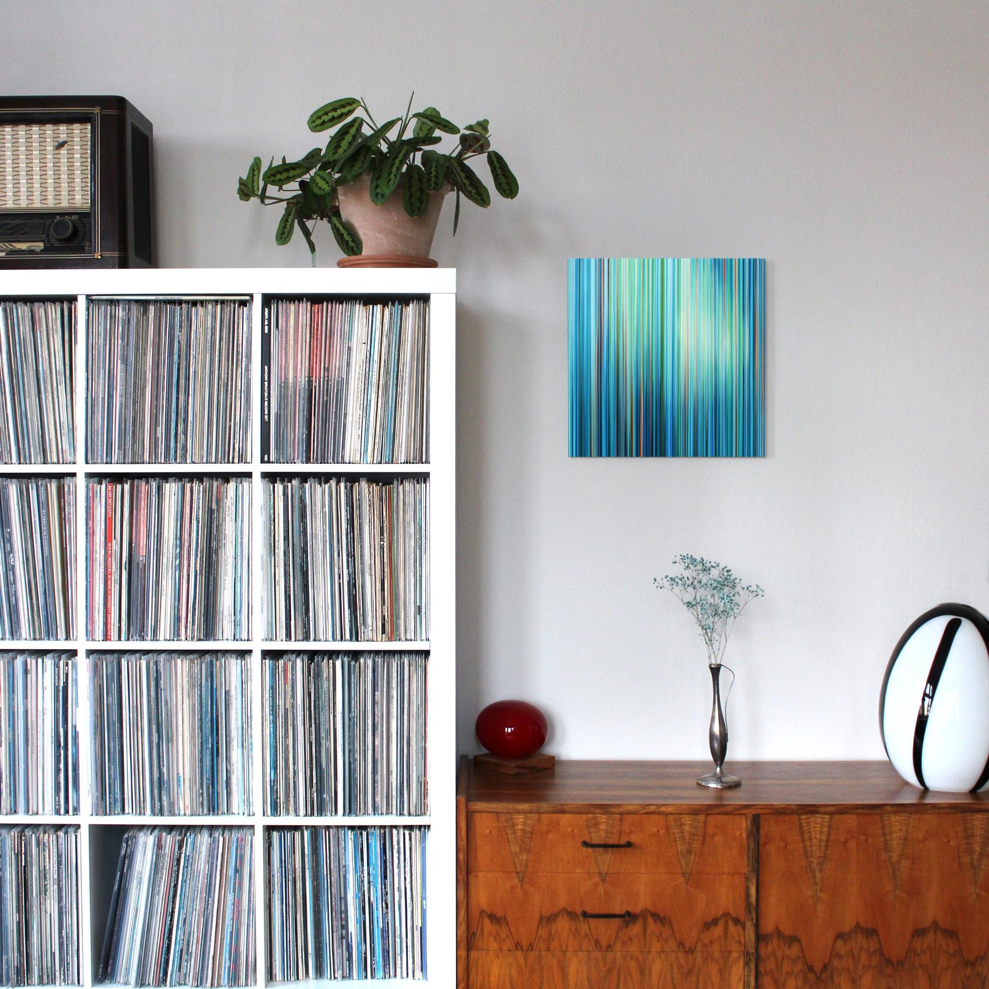 Light’n’Lines No.26 by Doris Marten - Abstract painting, lines, blue For Sale 4