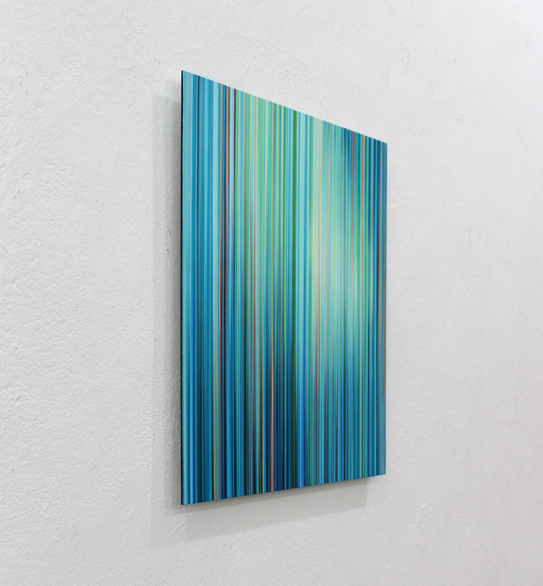 Light’n’Lines No.26 by Doris Marten - Abstract painting, lines, blue For Sale 5