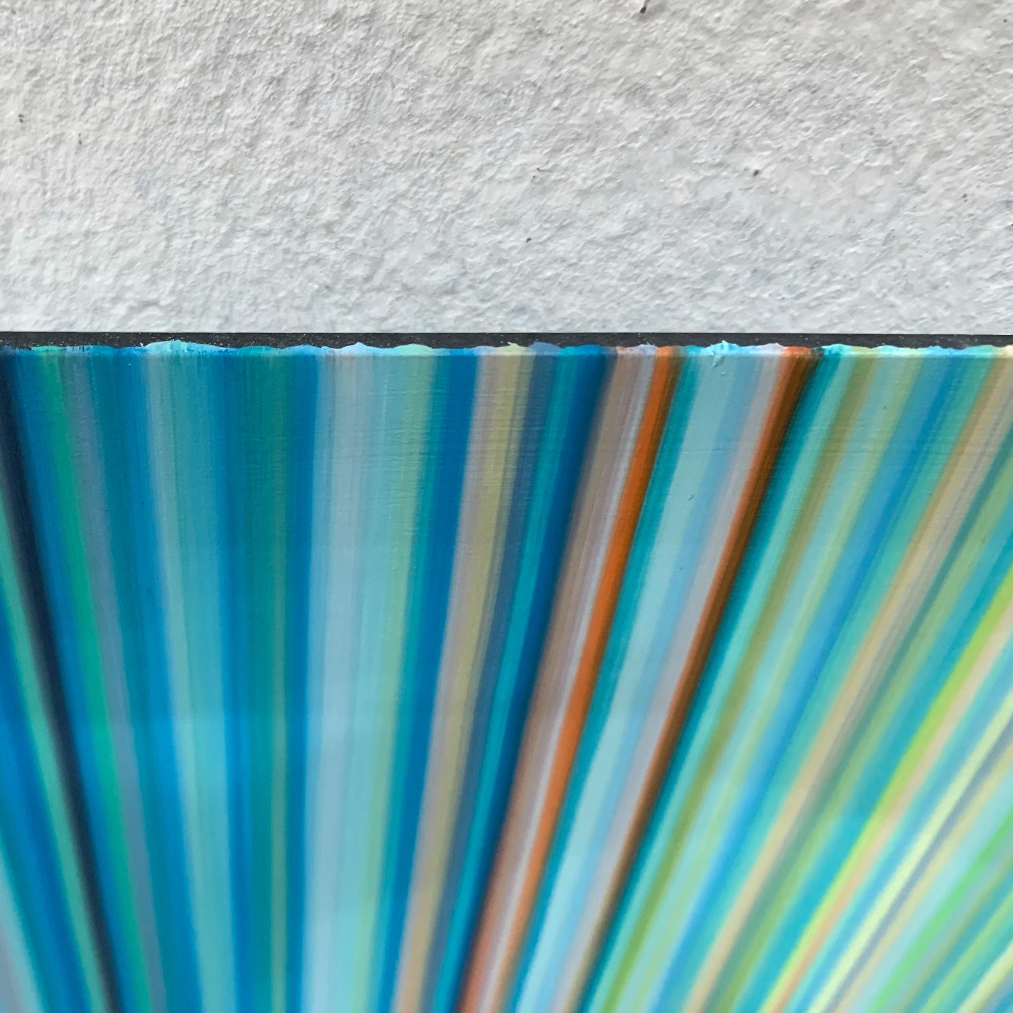 Light’n’Lines No.26 by Doris Marten - Abstract painting, lines, blue For Sale 6