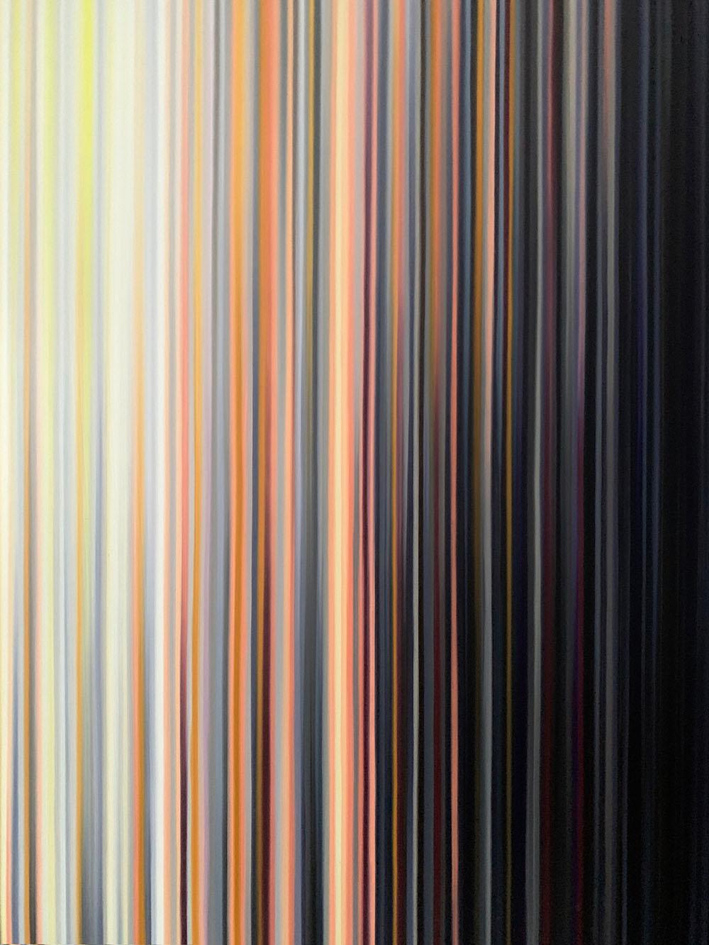 Light'n'Lines No.28 by Doris Marten - Abstract painting, yellow, lines, harmony For Sale 2