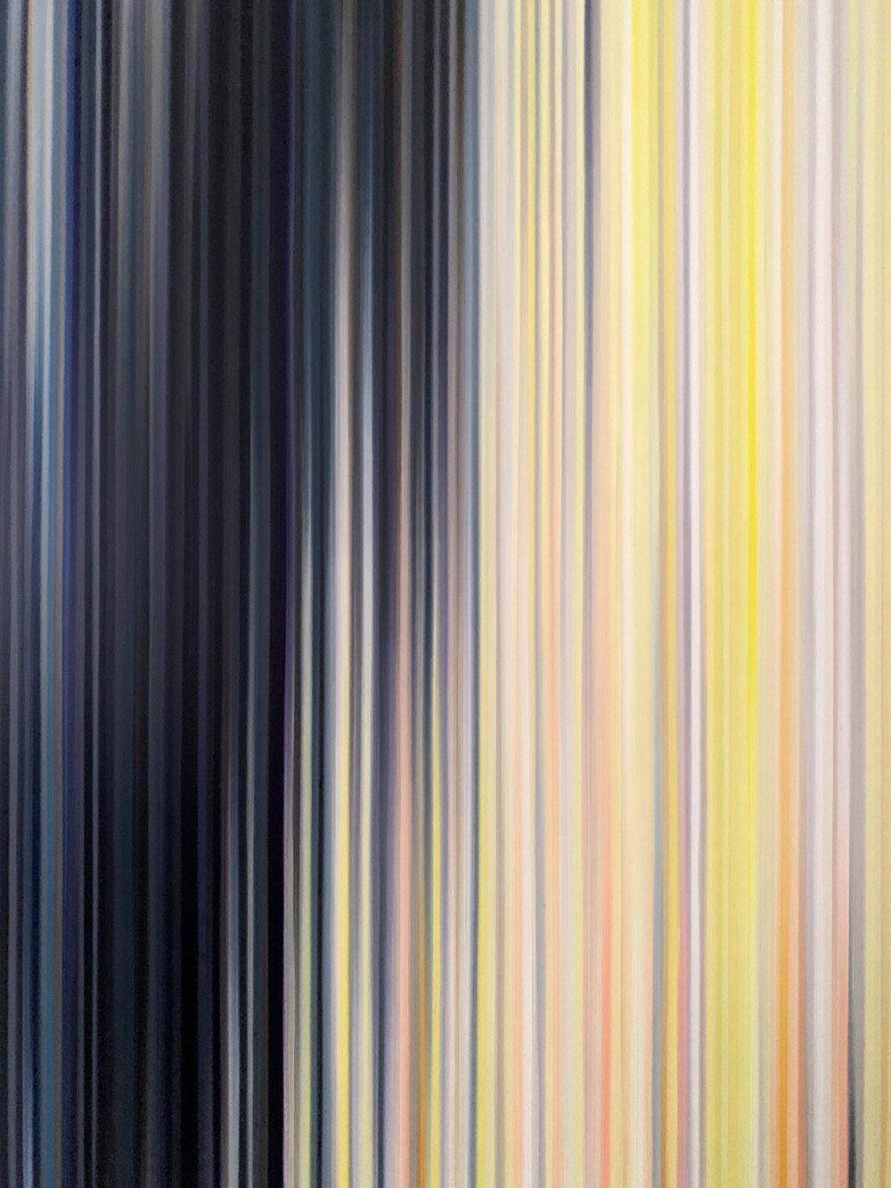 Light'n'Lines No.28 von Doris Marten - Abstrakte Malerei, Gelb, Linien, Harmonie im Angebot 3