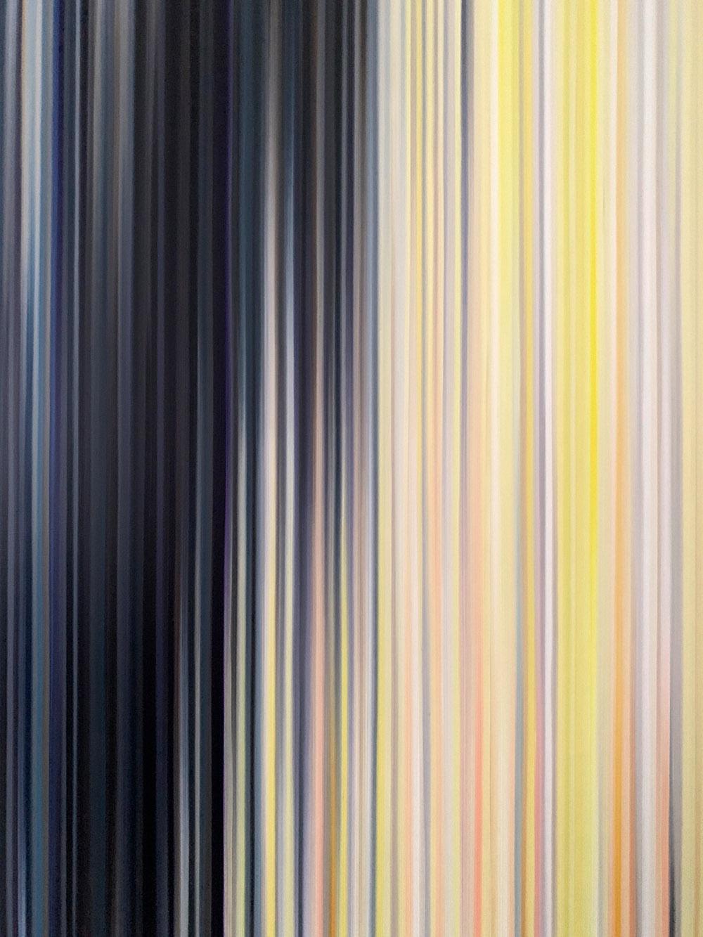 Light'n'Lines No.28 by Doris Marten - Abstract painting, yellow, lines, harmony For Sale 3