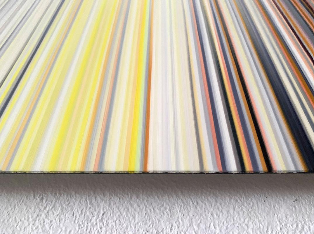 Light'n'Lines No.28 by Doris Marten - Abstract painting, yellow, lines, harmony For Sale 5