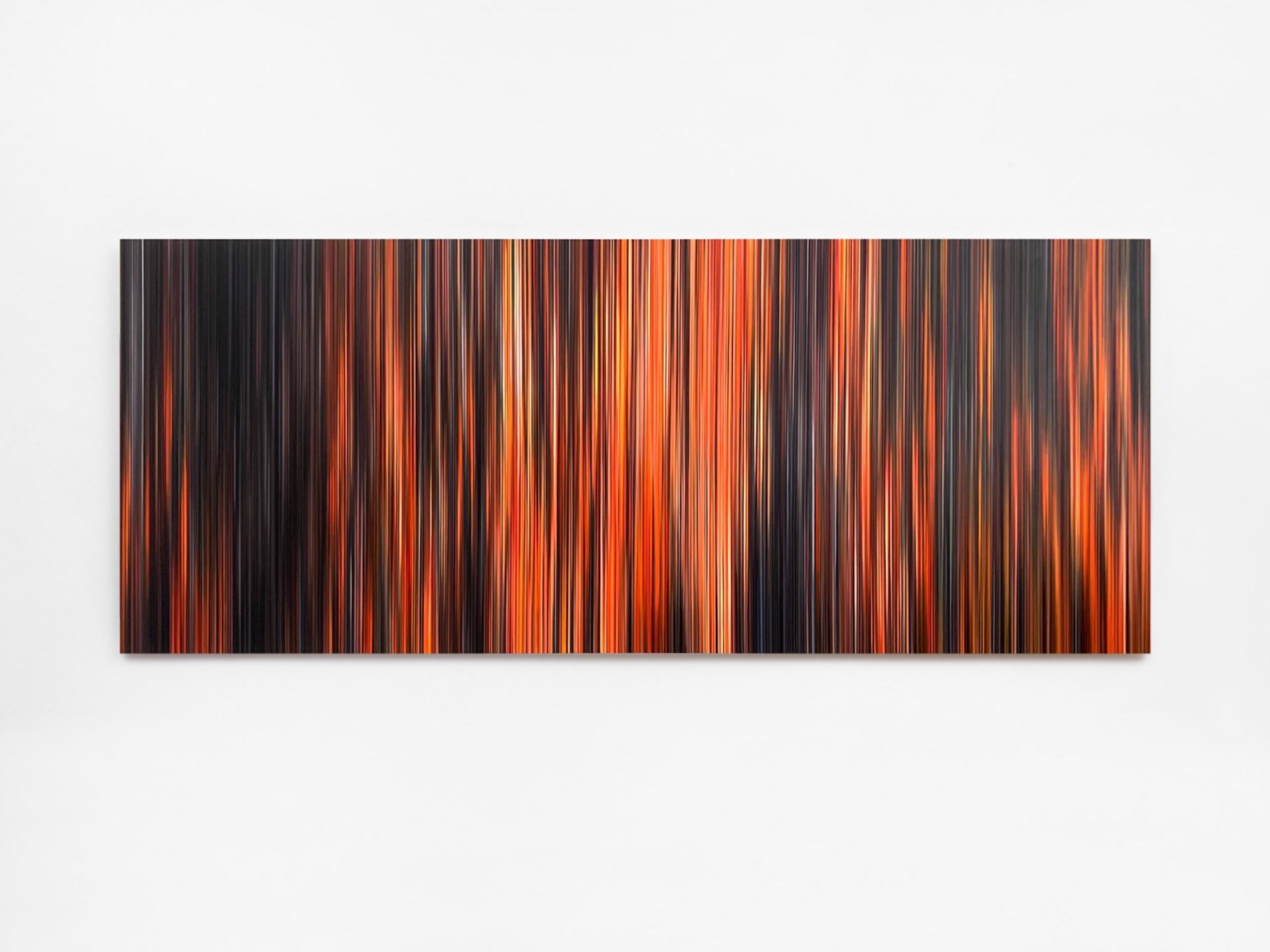 Light’n’Lines No.32 is a unique oil on Alu-Dibond painting by contemporary artist Doris Marten, dimensions are 80 × 200 cm (31.5 × 78.7 in).
The artwork is signed, sold unframed and comes with a certificate of authenticity.

The visual effects