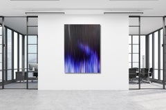 Light’n’Lines No.33 by Doris Marten - Abstract Painting, Optical Illusion, Blue