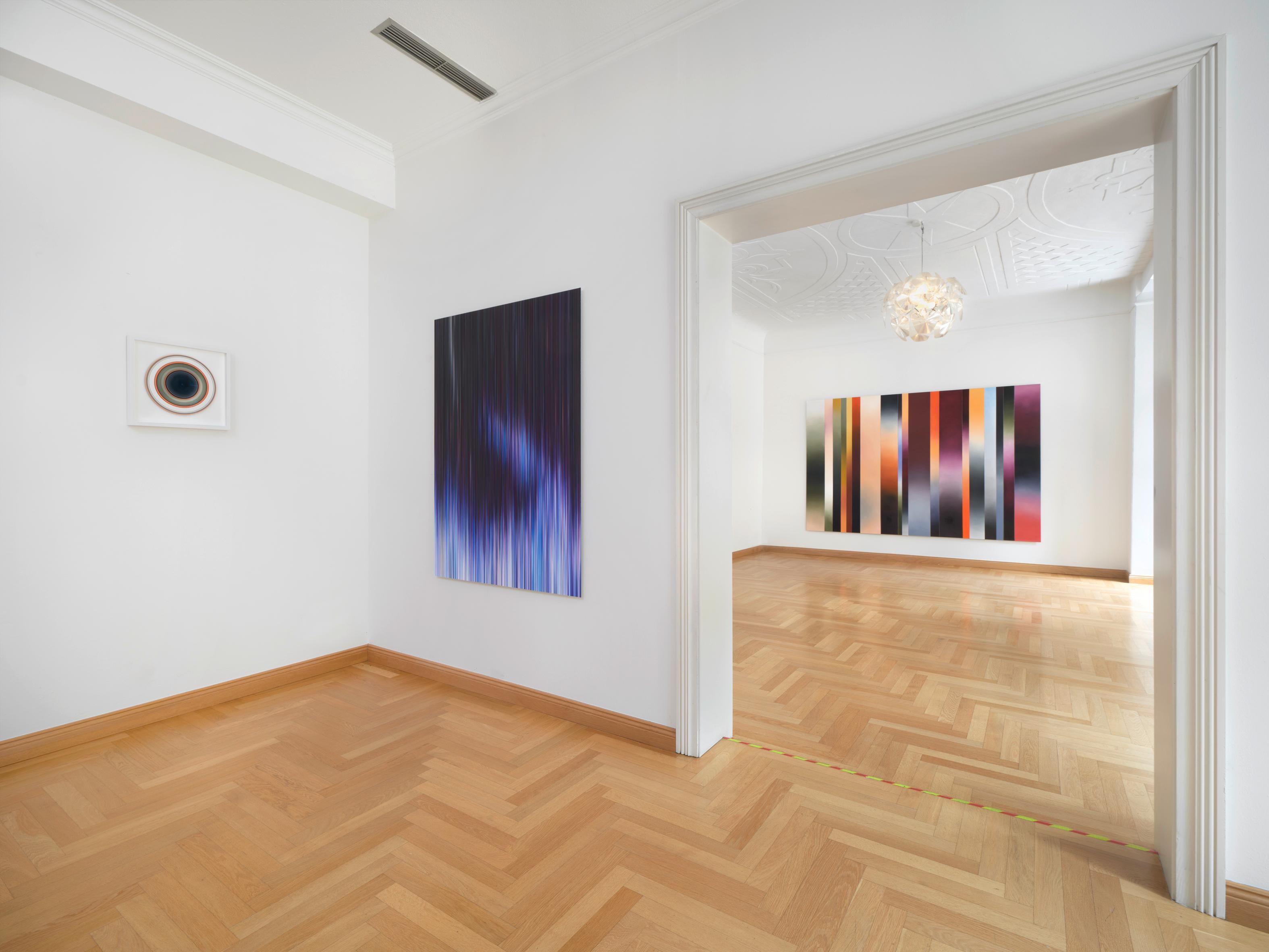 Light'n'Lines nº 33 de Doris Marten - pintura abstracta, ilusión óptica, azul en venta 6