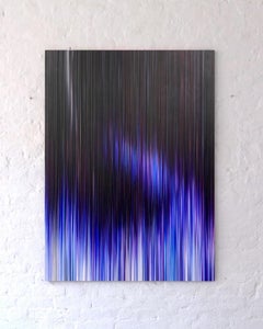 Light'n'Lines No.33 de Doris Marten - Peinture abstraite contemporaine, lignes bleues