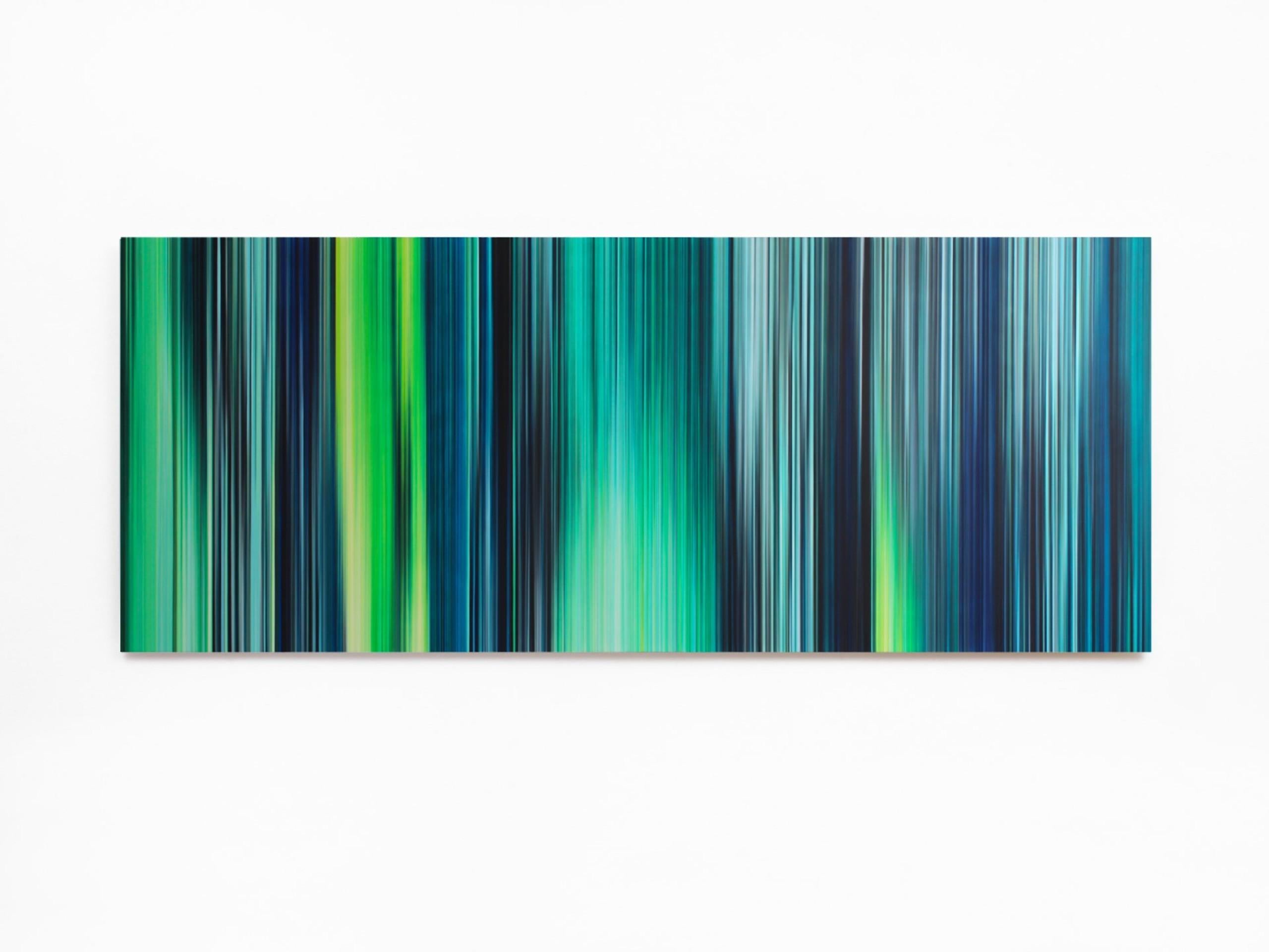 Light’n’Lines No.36 is a unique oil on Alu-Dibond painting by contemporary artist Doris Marten, dimensions are 80 × 200 cm (31.5 × 78.7 in).
The artwork is signed, sold unframed and comes with a certificate of authenticity.

The visual effects