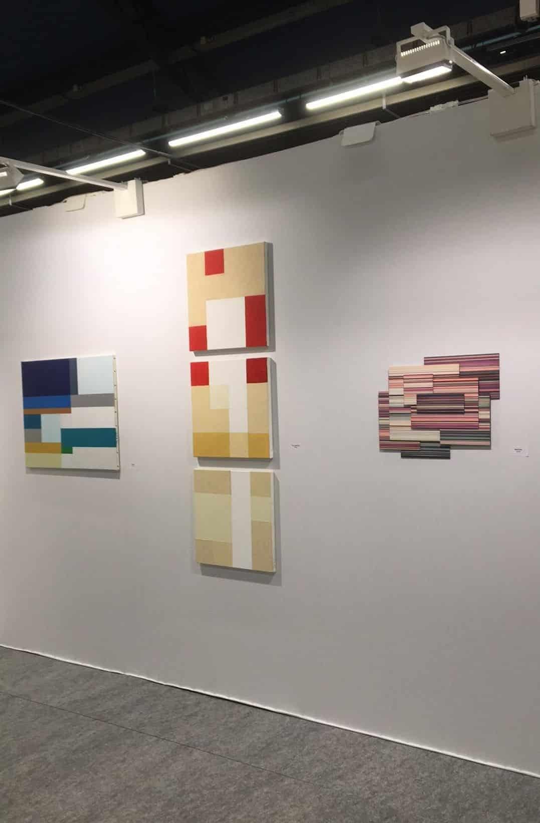 LONo.9 by Doris Marten - Abstract painting, minimalist, bright colours, lines For Sale 4