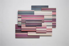LONo.9 von Doris Marten - Abstraktes Gemälde, minimalistisch, leuchtende Farben, Linien