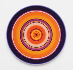 Orange Edition No.17 de Doris Marten - Huile sur disque vinyle, cercles