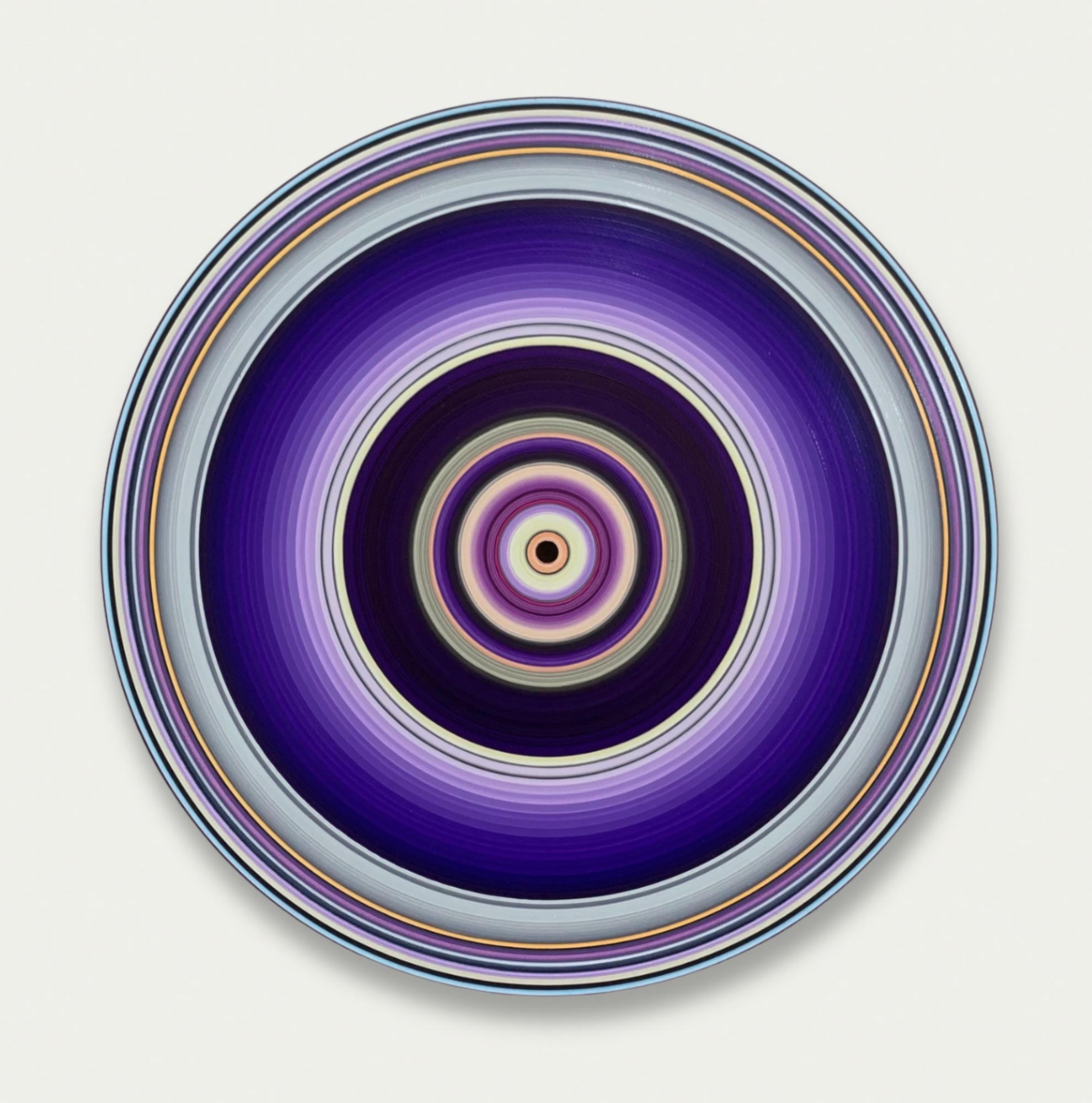 Pilgrim No. 29 by Doris Marten - Oil on vinyl, music, purple, abstract, hypnotic