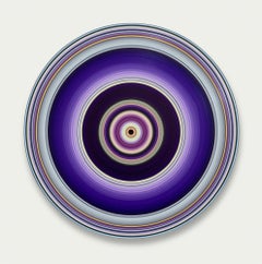 Pilgrim No. 29 by Doris Marten - Oil on vinyl, music, purple, abstract, hypnotic