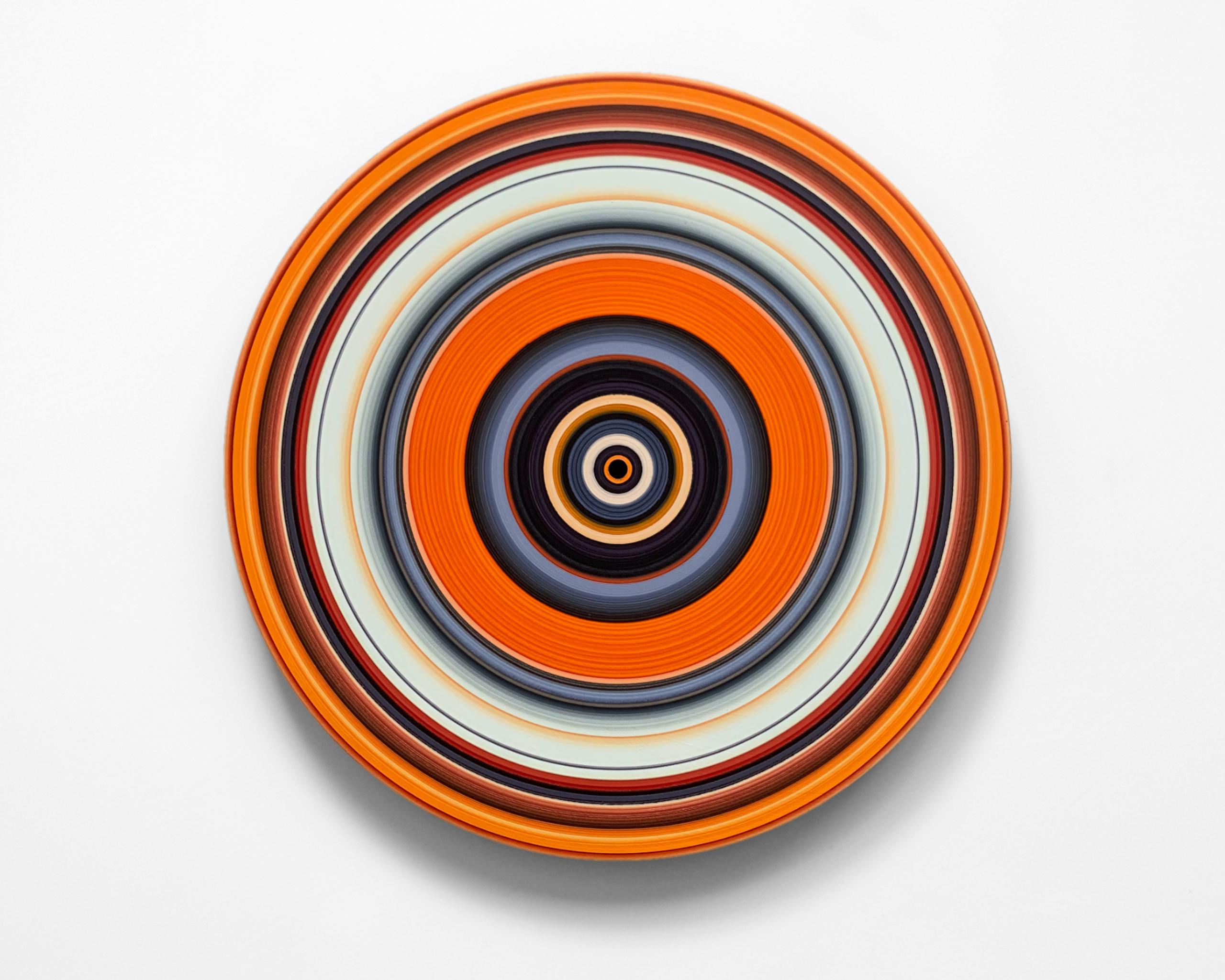 Pilgrim No. 37 di Doris Marten - Olio su vinile, musica, arancione, astratto, ipnotico in vendita 3