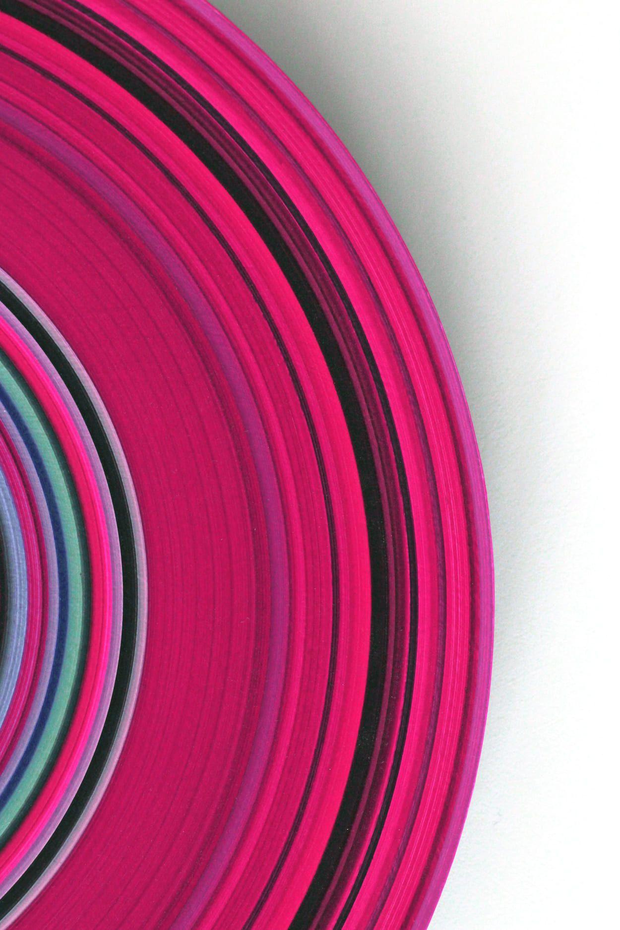 Pink Edition No.07 (Sound & Vision series) - Abstract painting on vinyl - Painting by Doris Marten